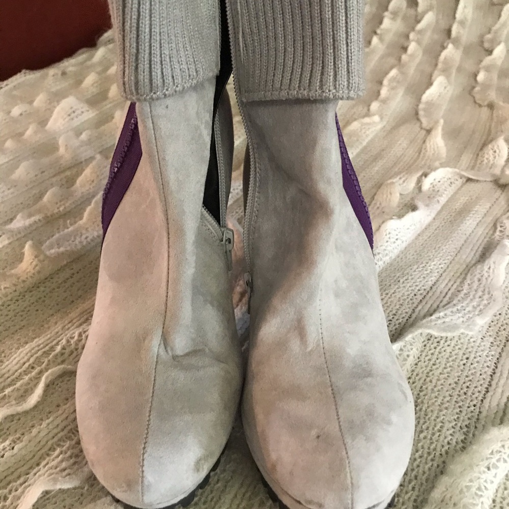 Cute gray/purple boots